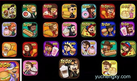 老爹系列iPad版9部合集Papa's Bakeria To Go!