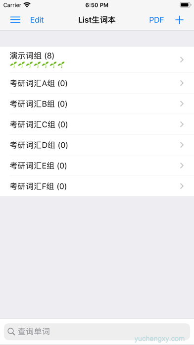 List生词本 iOS苹果手机软件下载 教育-第1张
